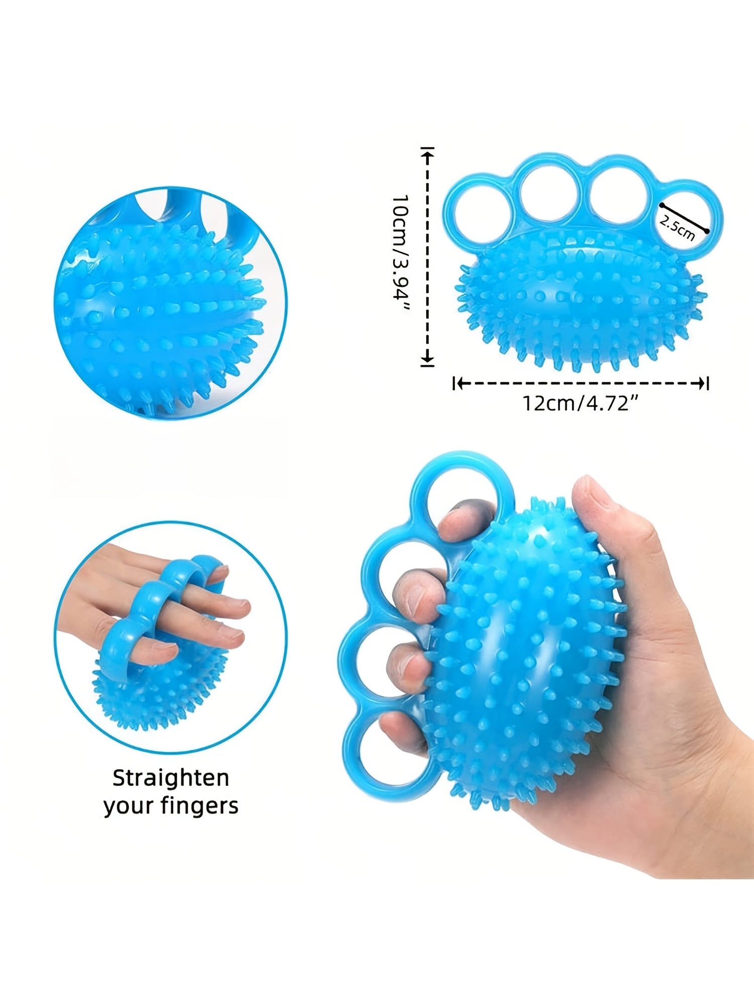 TPU Hand Grip Strengthener, Finger Exerciser, Strength Training Grip Trainer, Uncharged, Durable Exercise Equipment for Improved Hand Strength - Available in Yellow, Blue, Pink