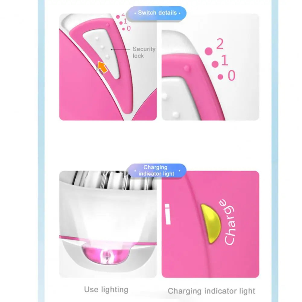 KM-189A Hair Epilator Electric Fast Rotating Detachable USB Rechargable Female Hair Trimmer for Women