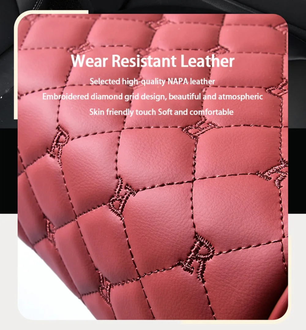 Portable Center Console Armrest Cushion PU Leather Multifunctional Armrest Pad Height Increasing with Cup Holder Tissue Box