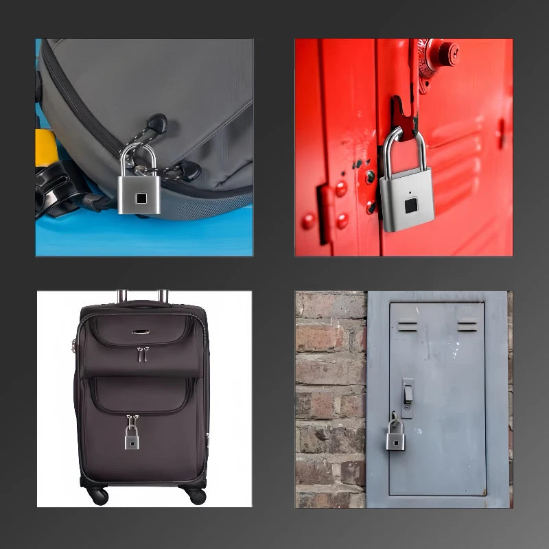 CDOK P2 Smart Fingerprint Padlock Waterproof Zinc Alloy Biometric Padlocks With Buit-in Rechargeable Battery USB Charge