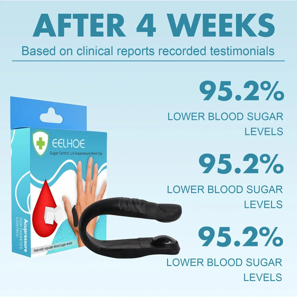 Sugar Control Acupressure Point Clip for Diabetic Treatment Blood Glucose Relief Balance Relaxation Tension Anxiety Health Care