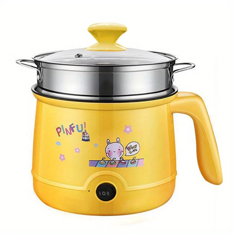 US Plug Multifunctional Electric Hot Pot,Electric Steaming Pot,Anti Dry Burning Single Layer Double Layer Electric Boiling Pot