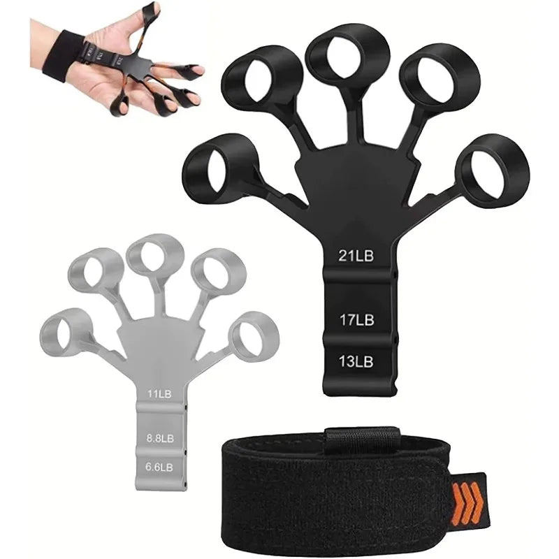Hand Grip Strengthener Adjustable Finger Exerciser and Finger Stretcher Grip Strength Trainer for Hand Therapy