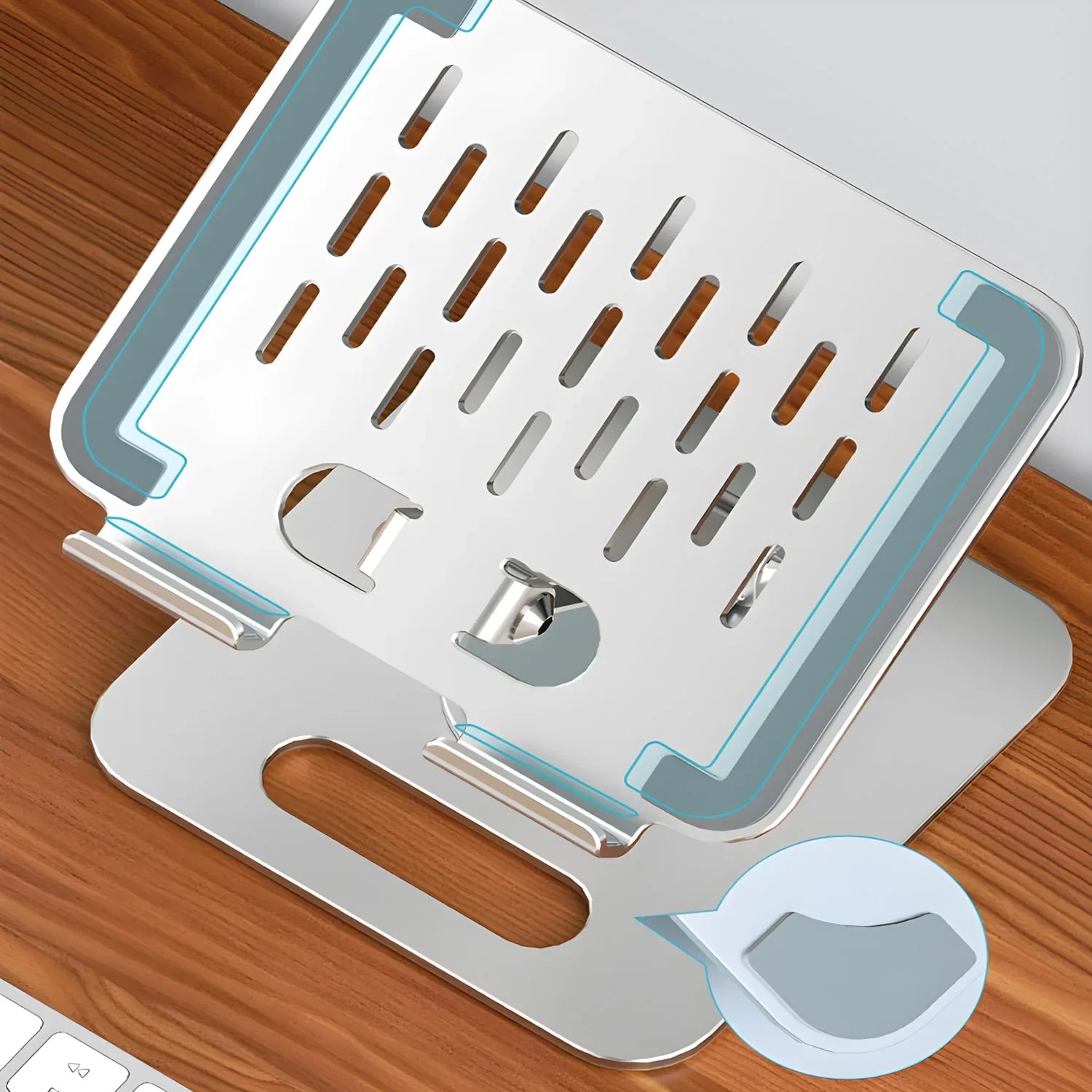 Phone Tablet Stand Adjustable Aluminum Alloy Portable Folding stand Cooling Stand Rotating Support for iPad Android Pad Tablet