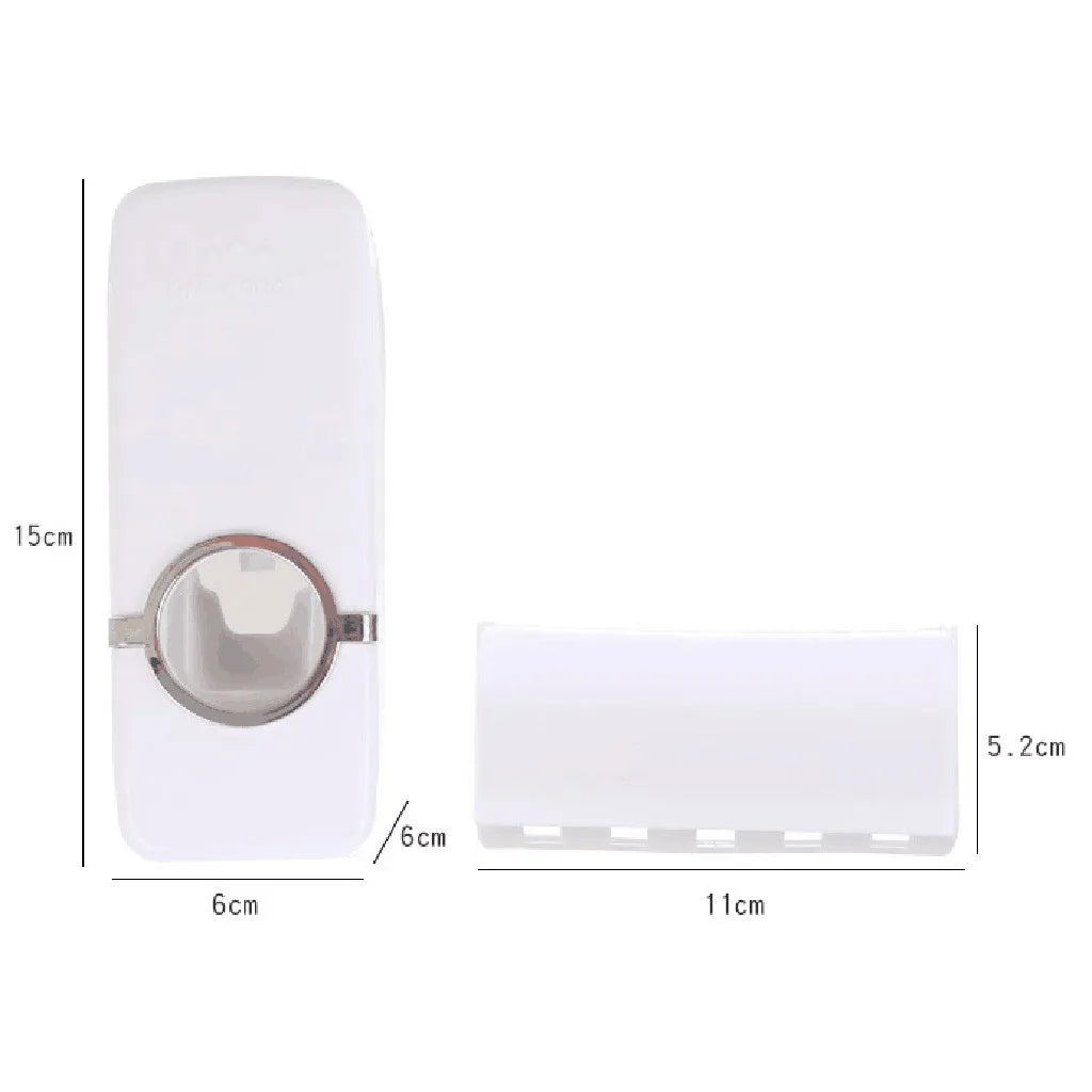 Set Creative Automatic Plastic Lazy Toothpaste Dispenser 5 Toothbrush Holder Storage Organizers Organiseurs De Rangement Kitchen