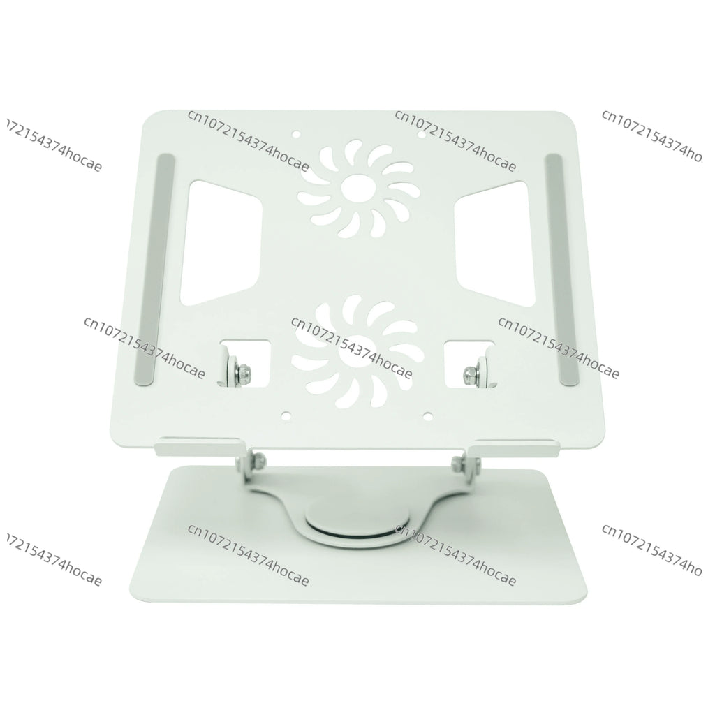 Metal Adjustable Laptop Holder 360 Degree Rotating Laptop Cooling Holder Foldable Laptop Lifter Holder with Dual Fans