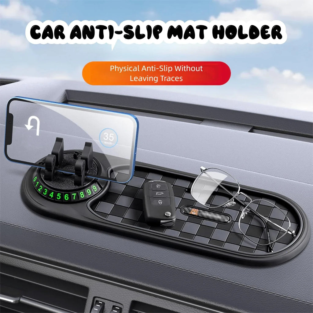 Phone Holder Anti-Slip Mat Holder for Dashboard with 360° Rotatable Phone Holder for Cell Phone Keys Sunglasses