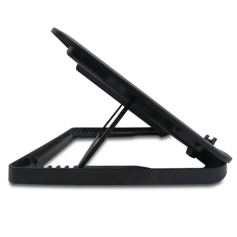 Quiet Laptop Cooling Pad LED Base Stand for Macbook Laptop Notebook Peripherals 2 USB Ports Five Big Cooling Fan Cooling Pad