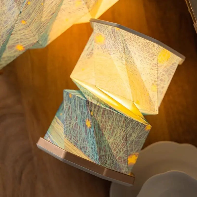 Van Gogh starry night light origami light merchandise warm romantic desk lamp creative decoration bedroom bedside ambient light
