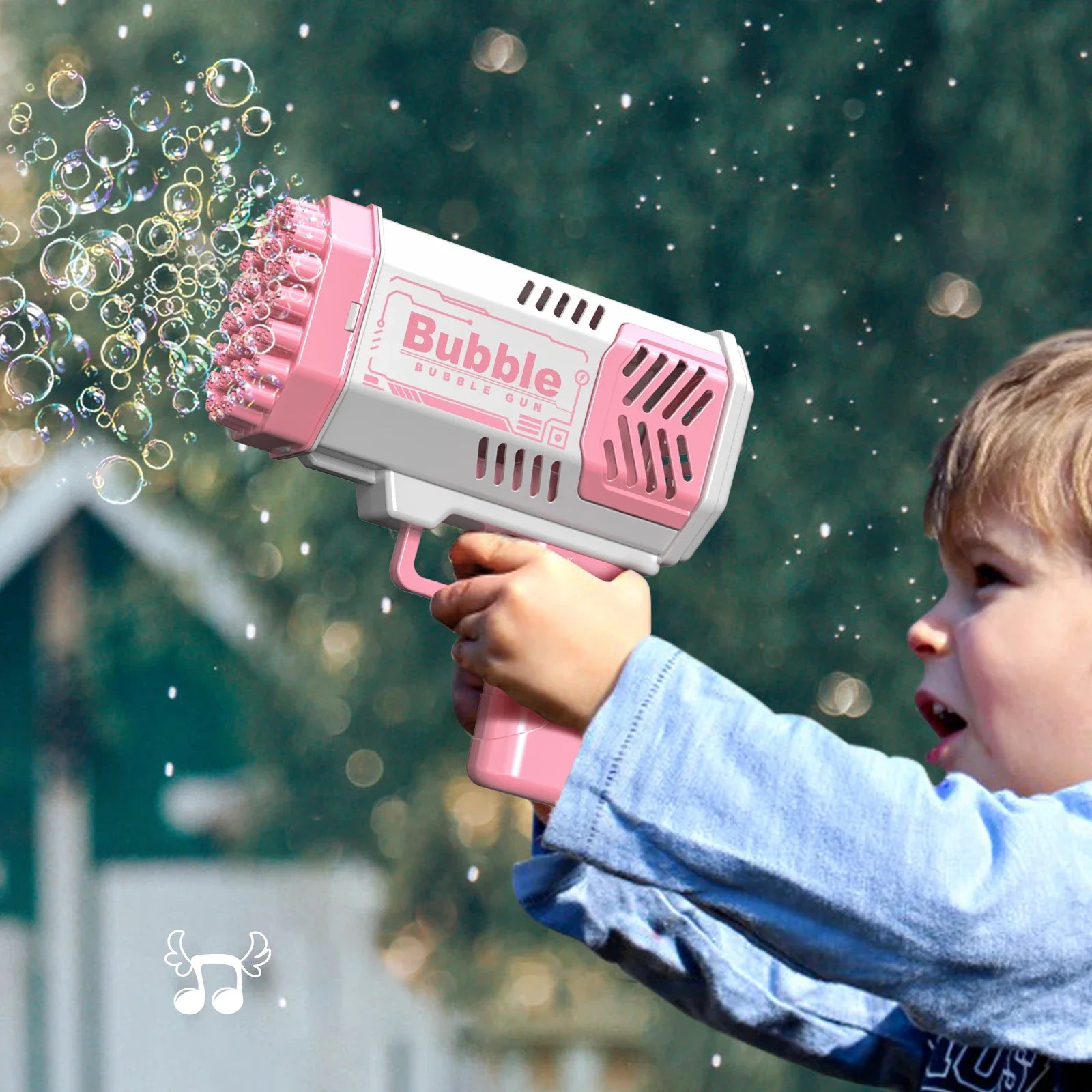 40 Hole Bubble Machine Fully Automatic Bubble Blowing Light Outdoor Bubble Machine without Battery without Bubble Water