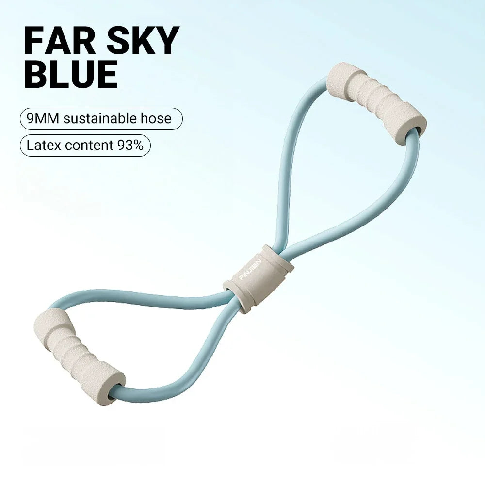 Tension Rope Yoga Gym Latex Rubber Arm Resistance 8-shaped Fitness Strength Equipment Home Gym Chest Expander Elastic Band