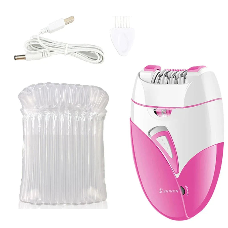Women epilator electric hair remover bikini trimmer female epilator for face leg underarms usb rechargeable