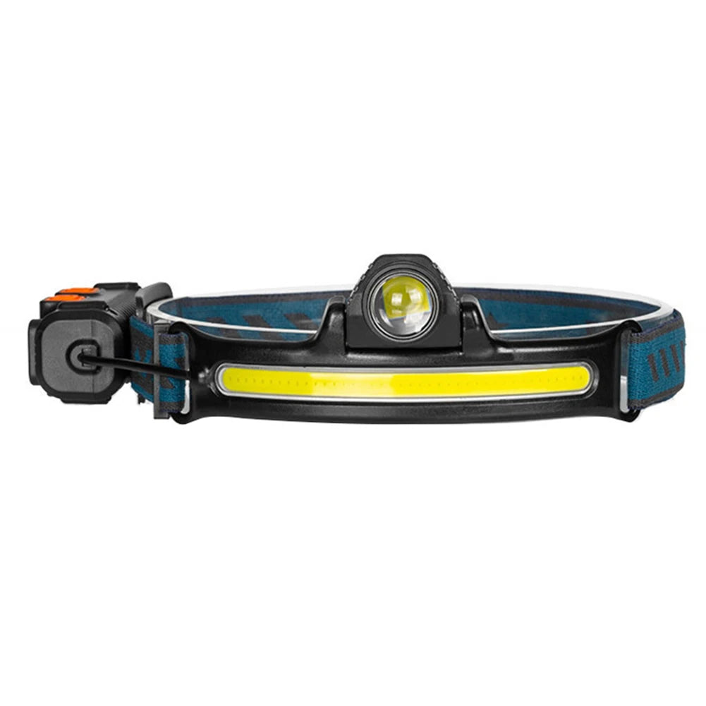 XPG+COB LED Zoom Induction Headlamp USB Rechargeable Outdoor Head Light Power Display Super Bright Headlight for Camping Fishing