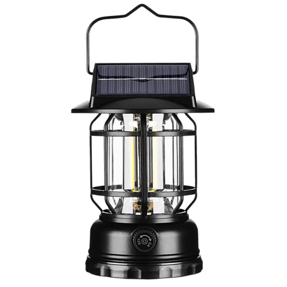 Solar Camping Light Motion Sensor Lantern Tent Light Portable Solar Powered Landscape Hiking Flashlight for Garden Courtyard