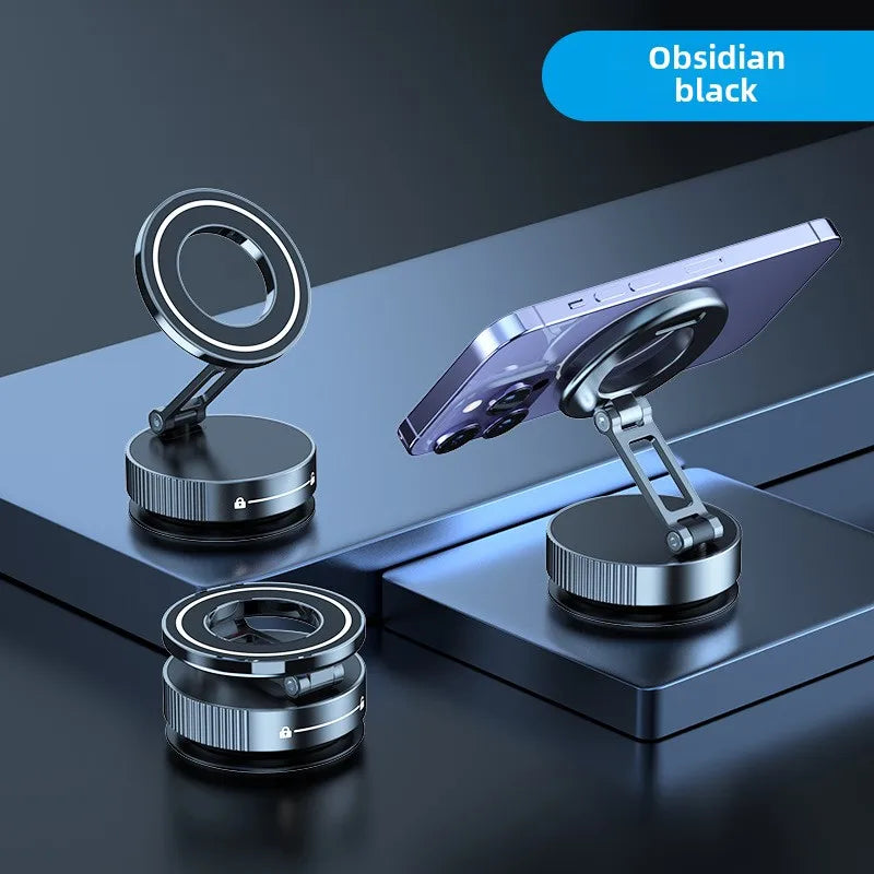 Vacuum Magnetic Car Phone Holder Foldable Suction Cup Mirror Gym Bath Shower Stand for IPhone 16 15 14 13 12 11 Xiaomi Samsung