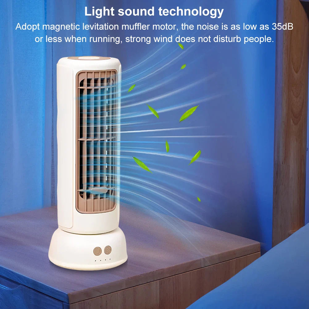 Desktop Mini Tower Fan with 3 Speeds & 90° Oscillation Desk Fan Quiet Cooling Fan Cooler Fan for Home Office Desktop Bedroom