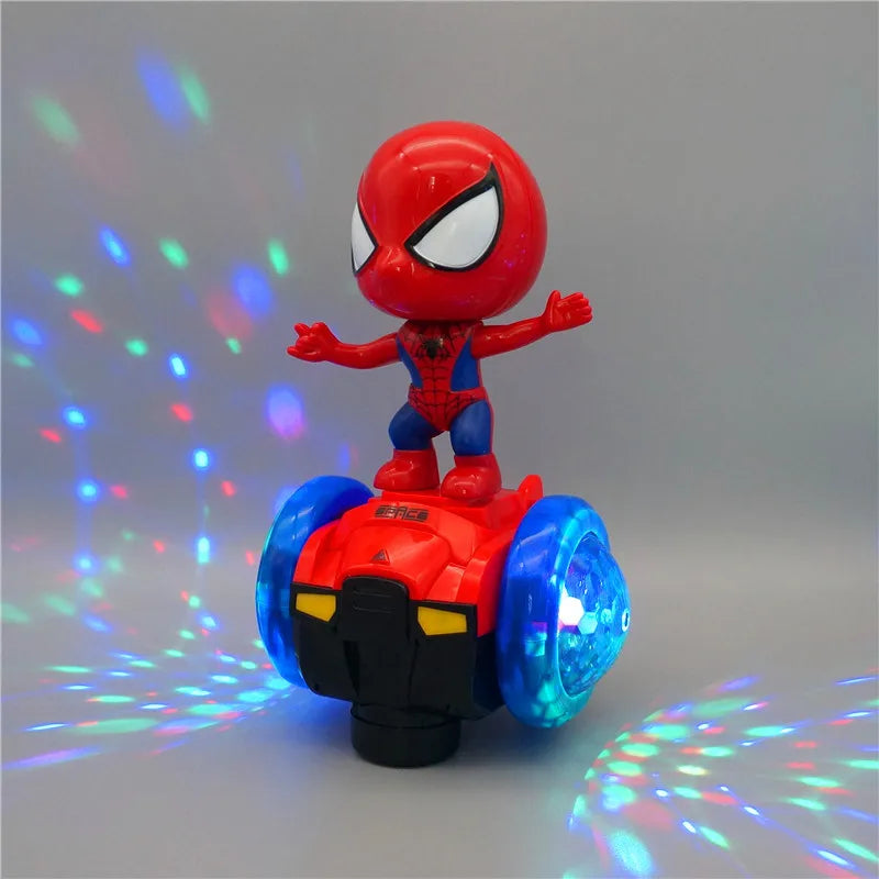 Marvel Spiderman Automatic Turn Vehicle Skateboard Acousto-optic Car  Electric Music Toys Stunt Scooters Gifts