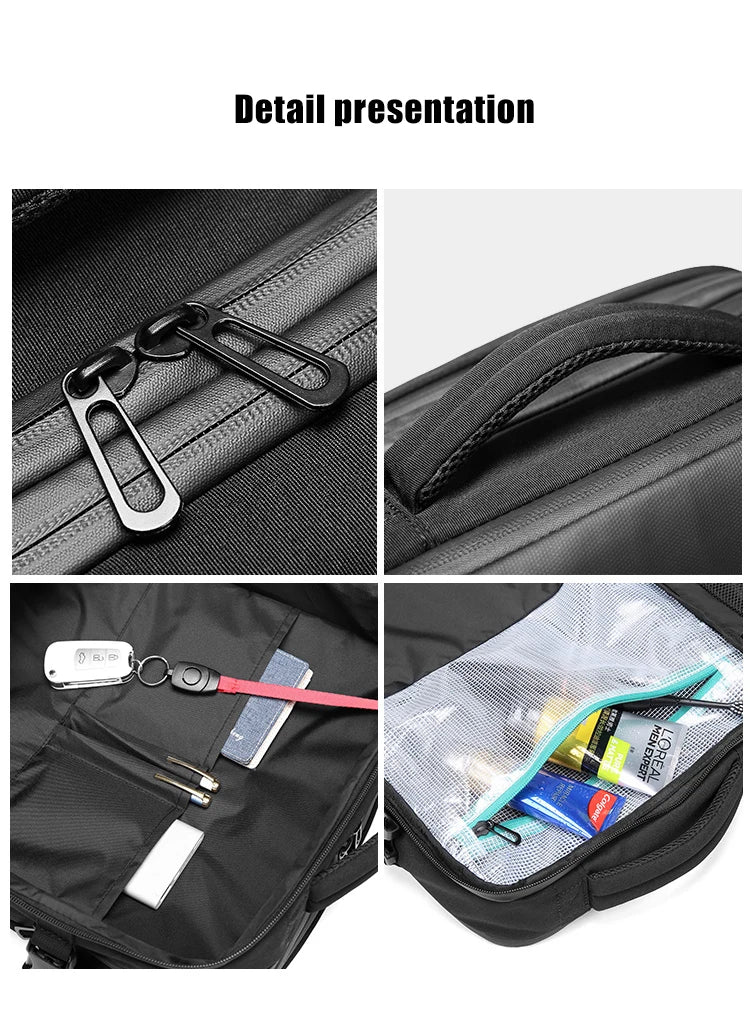 Travel Men Expanded Laptop Backpack vacuum compression hiking Backpack USB charging Business Large Capacity Backpack For Pumps