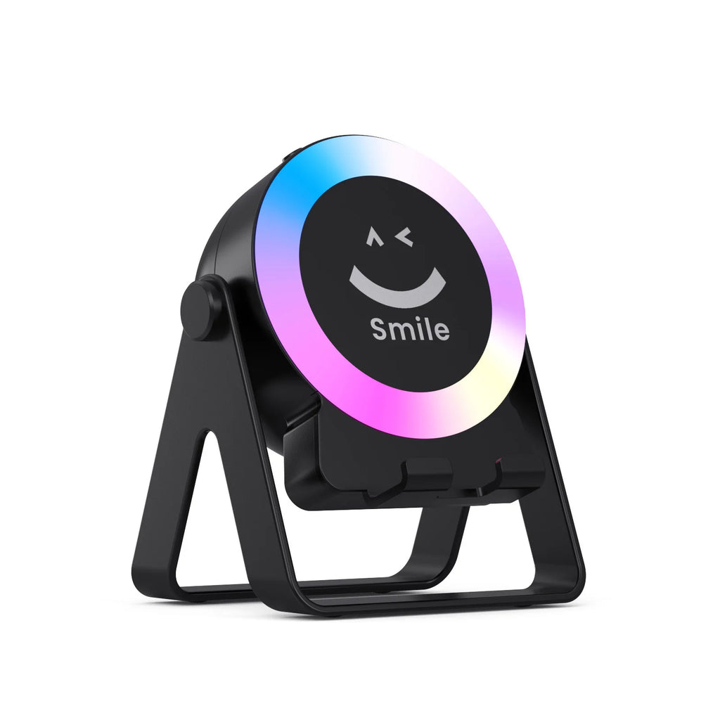 Wireless Speaker Phone Stand Sound Amplifier Bluetooth LED Atmosphere Light Desk RGB Mini Bluetooth Speaker