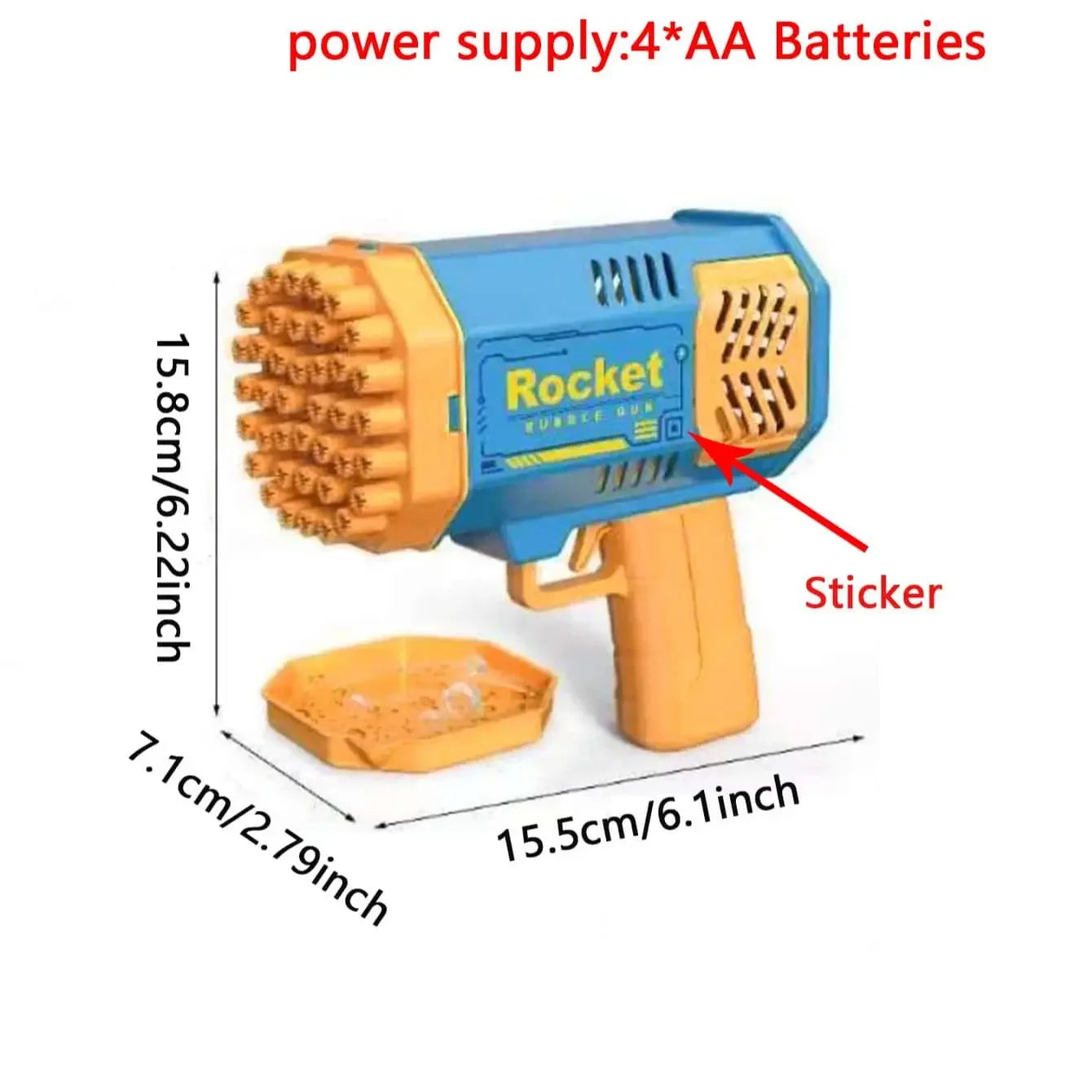 1PC-Bubble Gun Rocket  Holes Soap Bubbles Machine Christmas Gift Gun Shape Automatic Blower With Light Pomperos Toys For Kids