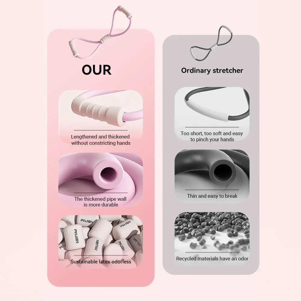 Tension Rope Yoga Gym Latex Rubber Arm Resistance 8-shaped Fitness Strength Equipment Home Gym Chest Expander Elastic Band