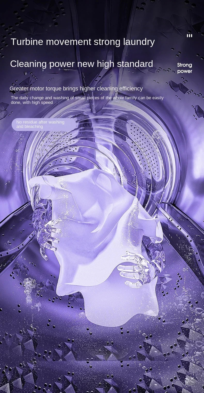 Portable Washing Machine 9L Small Foldable with Spin Dryer for Socks Underwear Panties Mini Washer Household Laundry