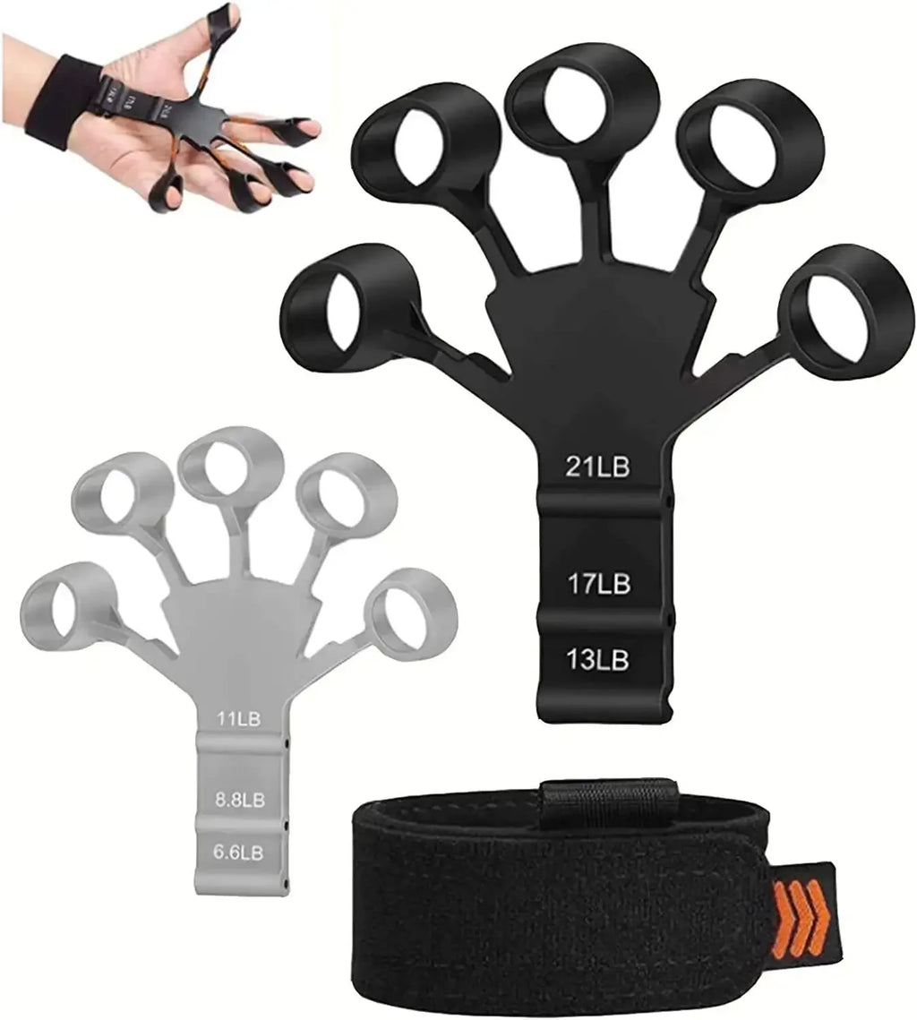 Hand Grip Strengthener Adjustable Finger Exerciser and Finger Stretcher Grip Strength Trainer for Hand Therapy